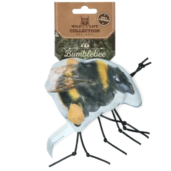 Jucărie pentru pisici în formă de bondar, cu iarbă-mâței – Wild Life Collection Cat Hommel