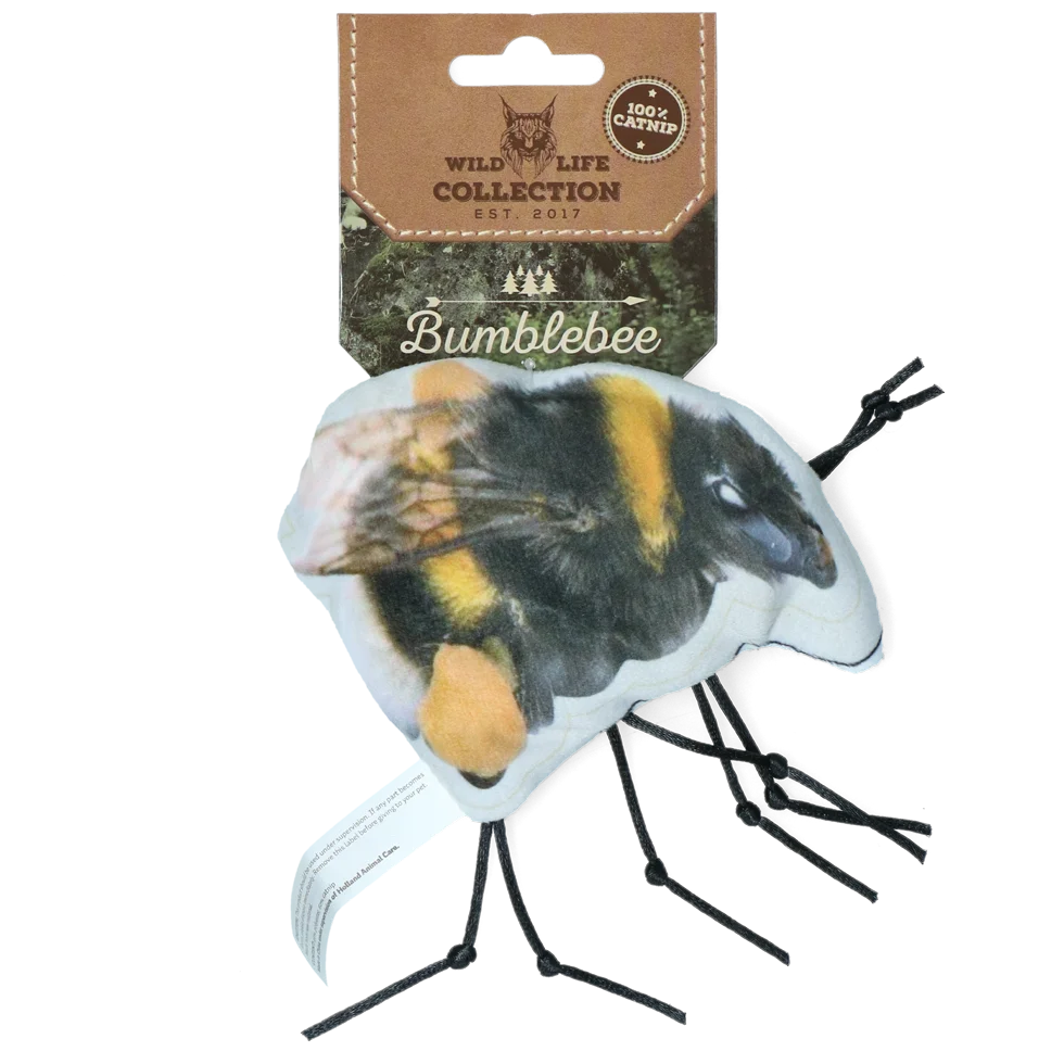 Jucărie pentru pisici în formă de bondar, cu iarbă-mâței – Wild Life Collection Cat Hommel - imagine 1