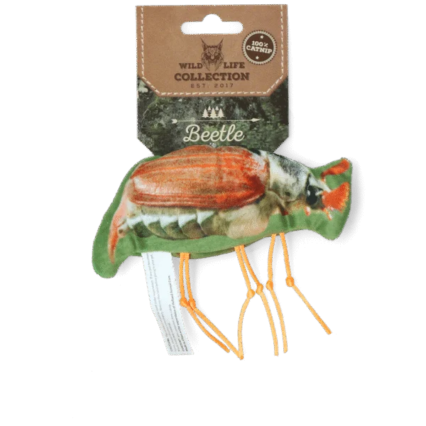 Jucărie pentru pisici în formă de cărăbuș cu iarbă mâței – Wild Life Collection Cat Cărăbuș