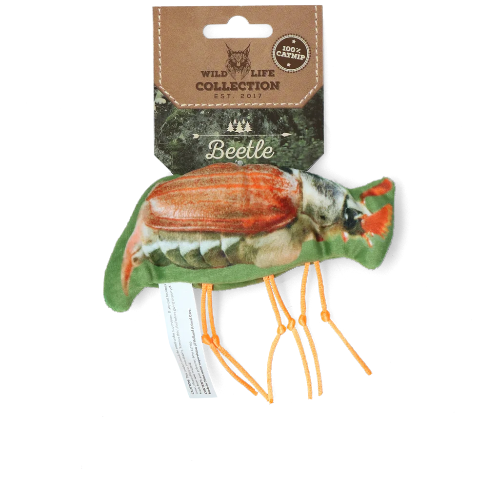 Jucărie pentru pisici în formă de cărăbuș cu iarbă mâței – Wild Life Collection Cat Cărăbuș - imagine 1