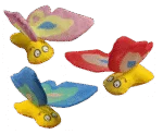 Fluture jucărie pentru pisici, cu iarba mâței și aripi foșnitoare, 13 x 6 cm, Roșu – Yeowww! Butterfly - imagine 3