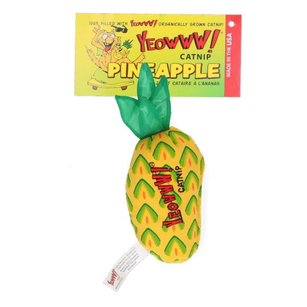 Jucărie pentru pisici Ananas cu catnip, 17,7 cm – Yeowww! Pineapple