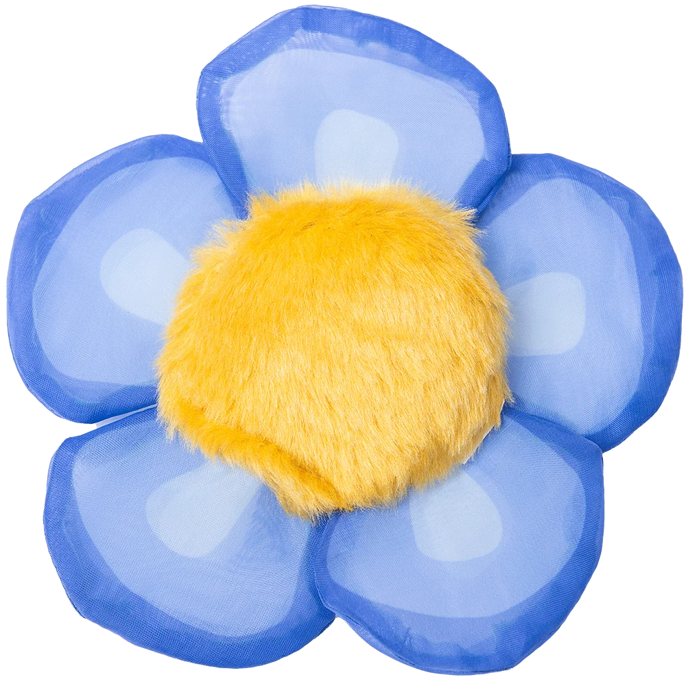Floare de jucărie pentru pisici, cu iarbă-mâței și petale foșnitoare, albastră – Yeowww! Daisy's Flower Tops - imagine 2