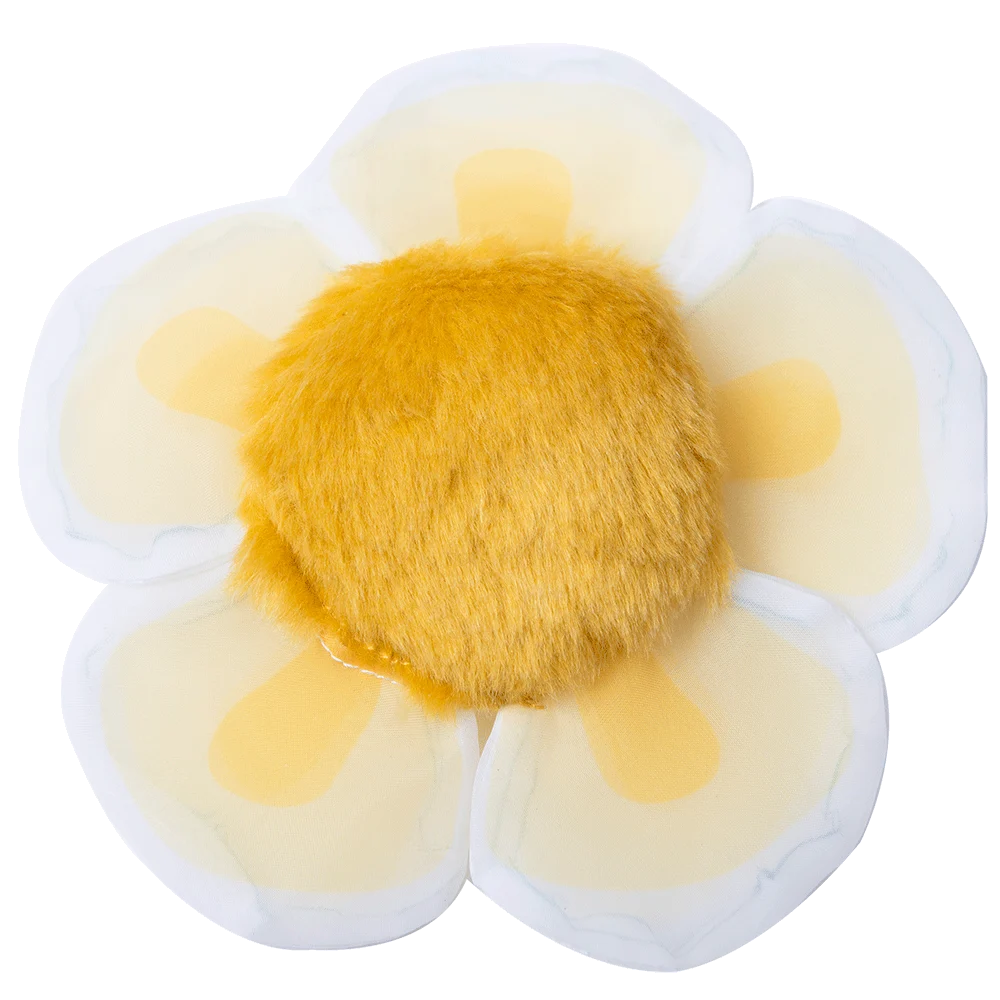 Floare de joacă pentru pisici cu iarba mâței și petale foșnitoare, albă – Yeowww! Daisy's Flower Tops - imagine 2