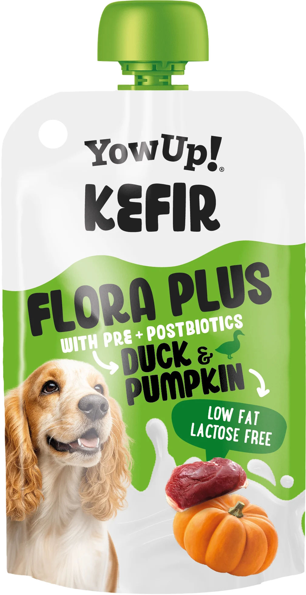 Gustare cu chefir pentru câini cu rață și dovleac – YowUp! Kefir - imagine 1