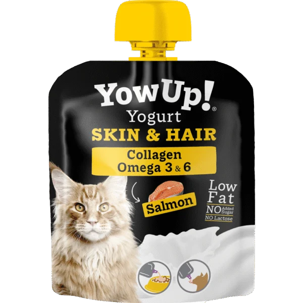 Iaurt pentru pisici cu somon, fără lactoză – YowUp! Yoghurt Cats Salmon Skin & Hair