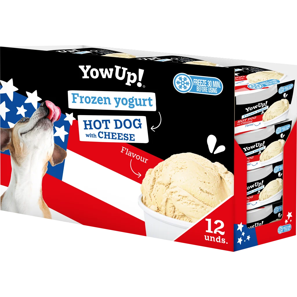 Gustare de iaurt congelabilă pentru câini și pisici, hot dog cu brânză, 110 g – YowUp! Frozen Yoghurt Hot dog cu brânză - imagine 3