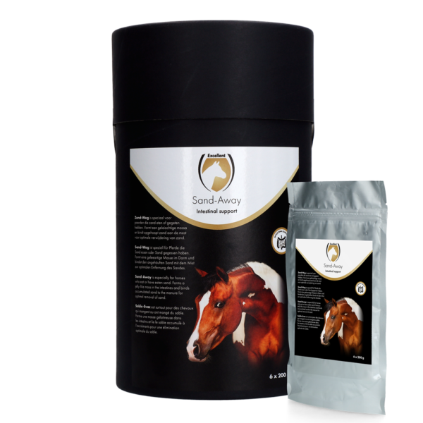 Supliment cu psyllium pentru cai, 6 x 200 g – Excellent Horse Sand-Away