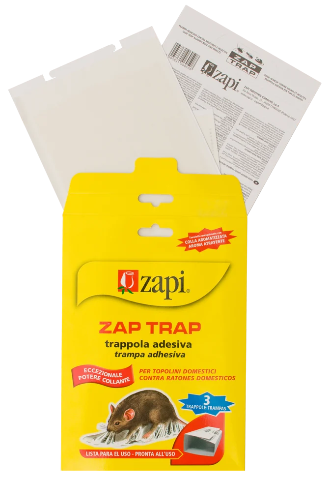 Capcană adezivă pentru șoareci și insecte târâtoare, 15 x 21 cm, 3 bucăți – Zapi Zap Trap - imagine 1