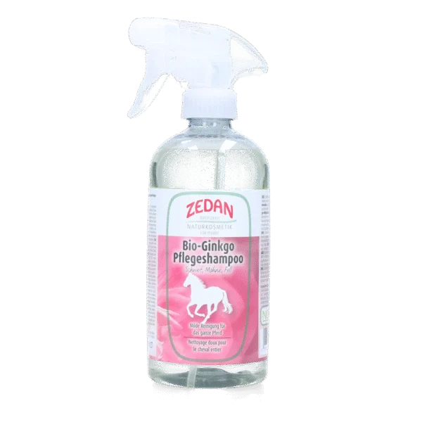 Șampon pentru cai, pentru blană, coamă și coadă, 500 ml – Zedan Bio Ginkgo Shampoo