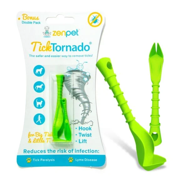 Pensetă pentru căpușe cu orificiu pentru breloc, 2 bucăți – Zenpet Tick Tornado