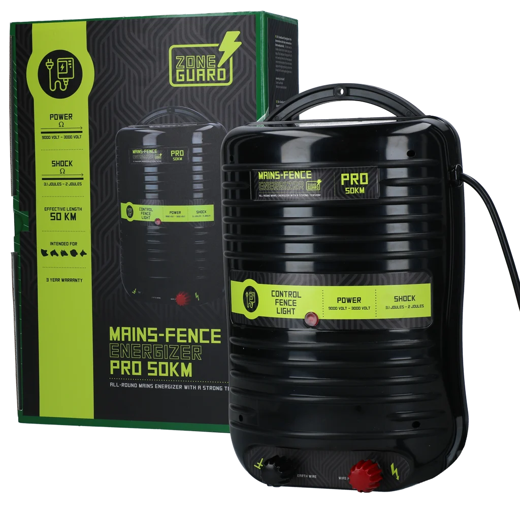 Generator pentru gard electric alimentat de la rețea – ZoneGuard Energizer Pro 50 km - imagine 1