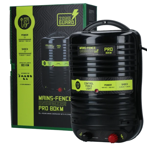 Aparat pentru gard electric cu alimentare la rețea – ZoneGuard Energizer Pro 80 km