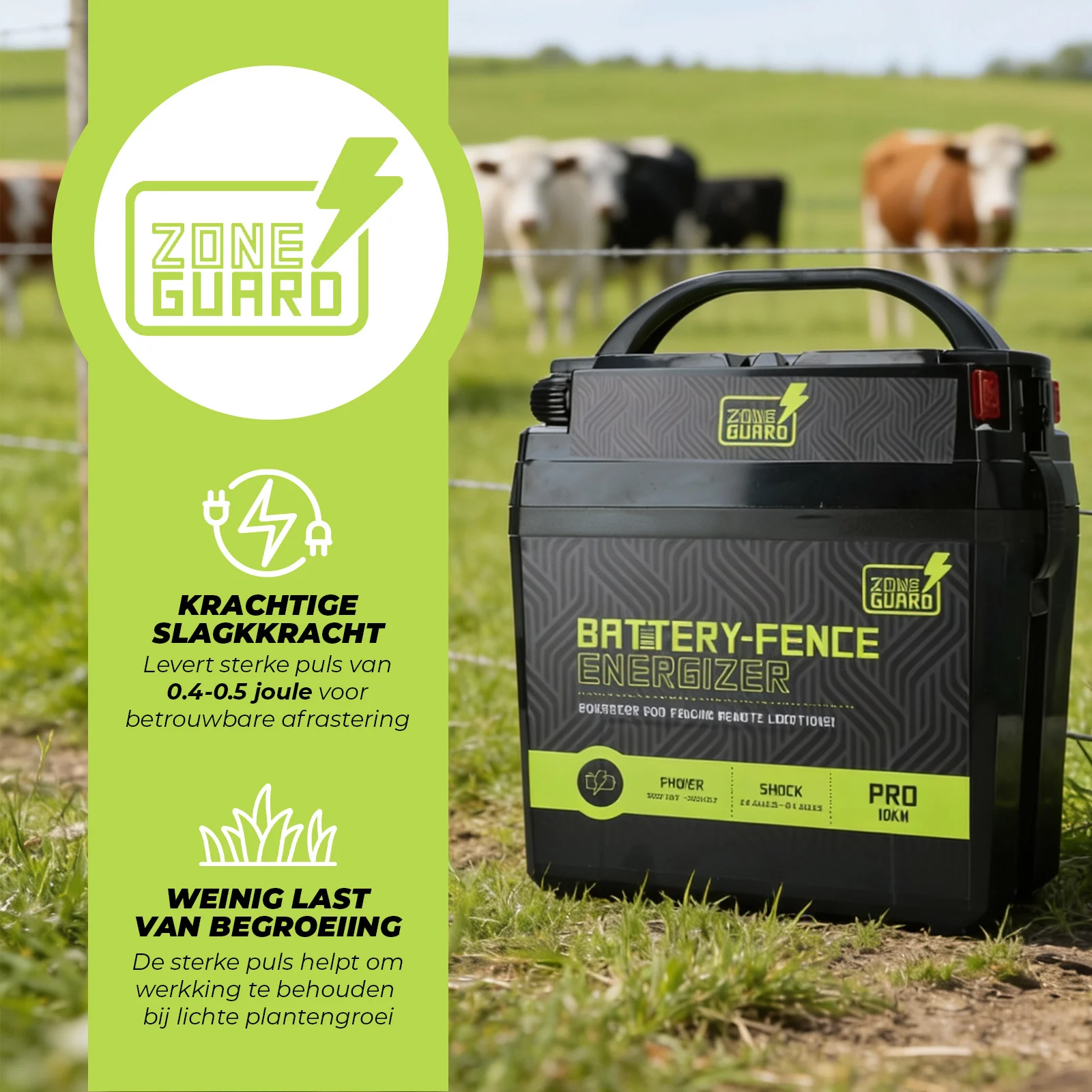 Aparat pentru gard electric cu baterie de 9 V – ZoneGuard Battery Energizer Pro 10 km - imagine 3