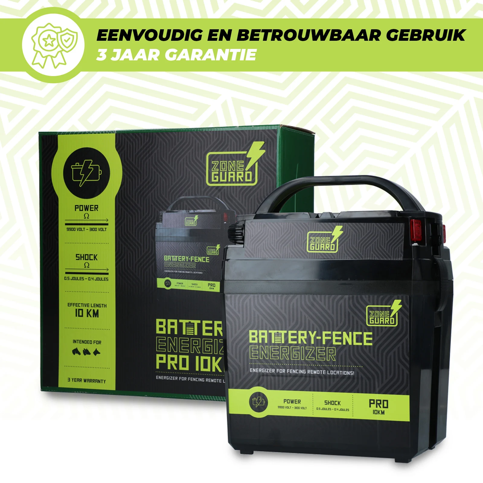 Aparat pentru gard electric cu baterie de 9 V – ZoneGuard Battery Energizer Pro 10 km - imagine 5