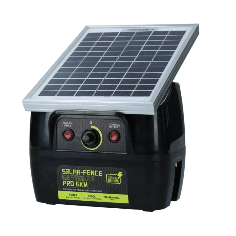 Aparat pentru gard electric cu panou solar de 5 W – ZoneGuard Solar-Fence Energizer Pro 6 km