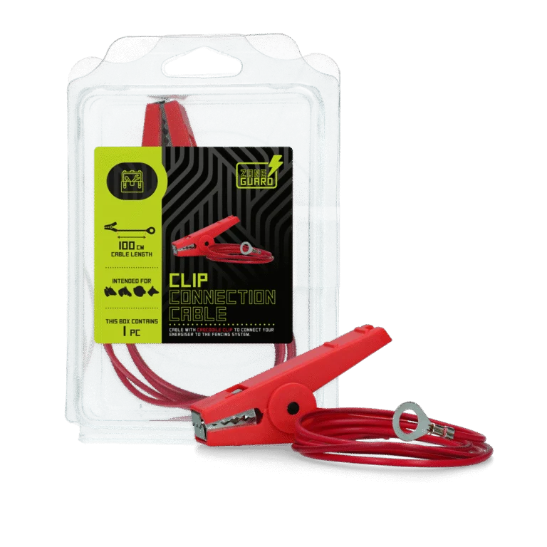 Cablu de conectare pentru sârmă și bandă, cu clemă crocodil, 100 cm – ZoneGuard