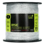 F în 6 mm Alb cu 6 fire din oțel inoxidabil, 200 m – ZoneGuard Basic