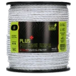 Cordon electric 6 mm, alb, cu fire din oțel inoxidabil și metal ușor, 200 m – ZoneGuard Plus
