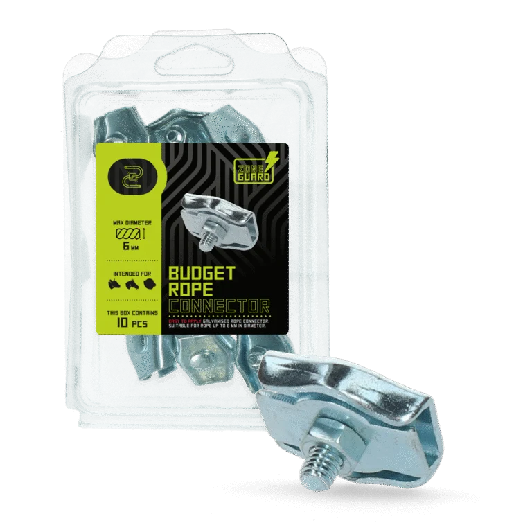 Conector pentru sfoară electrică de 6 mm, 10 bucăți – ZoneGuard Budget