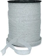 Bandă pentru gard electric, 20 mm, albă, cu 9 fire din oțel inoxidabil, 200 m – ZoneGuard Basic - imagine 2