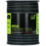 Bandă electrică 20 mm neagră cu 9 fire din oțel inoxidabil, 200 m – ZoneGuard Basic - imagine 2