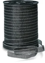 Bandă electrică 20 mm neagră cu 9 fire din oțel inoxidabil, 200 m – ZoneGuard Basic