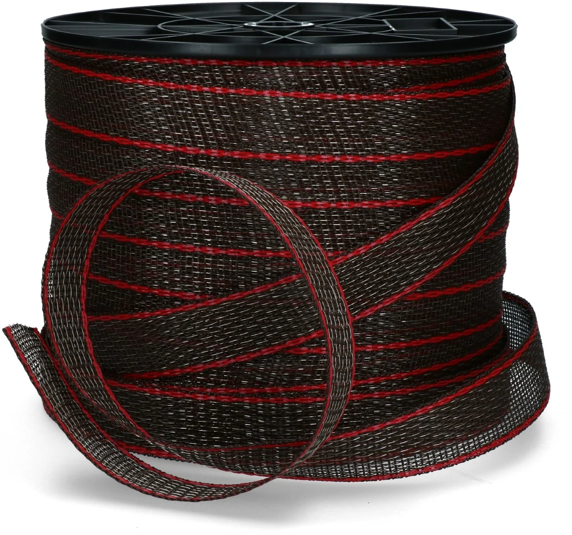 Bandă pentru gard electric 40 mm, maro, cu margini întărite, 200 m – ZoneGuard Plus - imagine 2