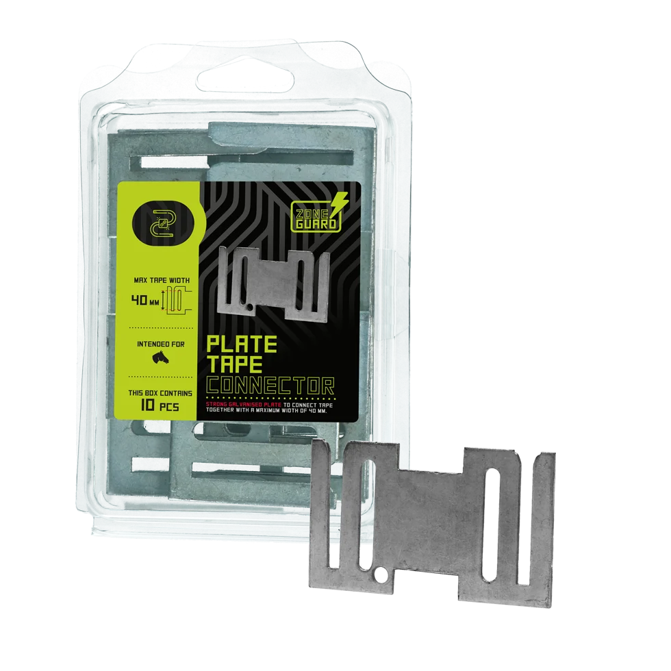 Plăcuță de îmbinare pentru bandă de până la 40 mm, galvanizată, 10 bucăți – ZoneGuard - imagine 2