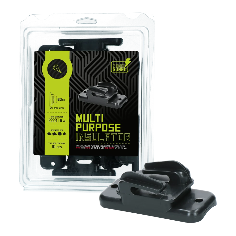 Izolator pentru bandă de până la 20 mm și sfoară de până la 6 mm, 10 bucăți – ZoneGuard Multi purpose - imagine 2