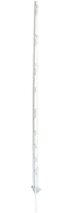 Stâlp din plastic cu treaptă, 150 cm, alb – ZoneGuard