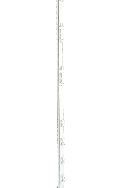 Stâlp cu treaptă și suport pentru picior, 155 cm, alb – ZoneGuard