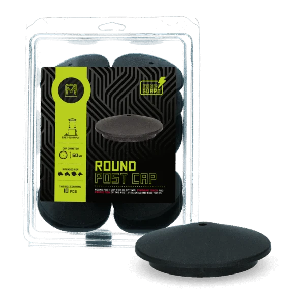 Capac rotund pentru stâlp, 60 mm, cu orificiu de fixare – ZoneGuard