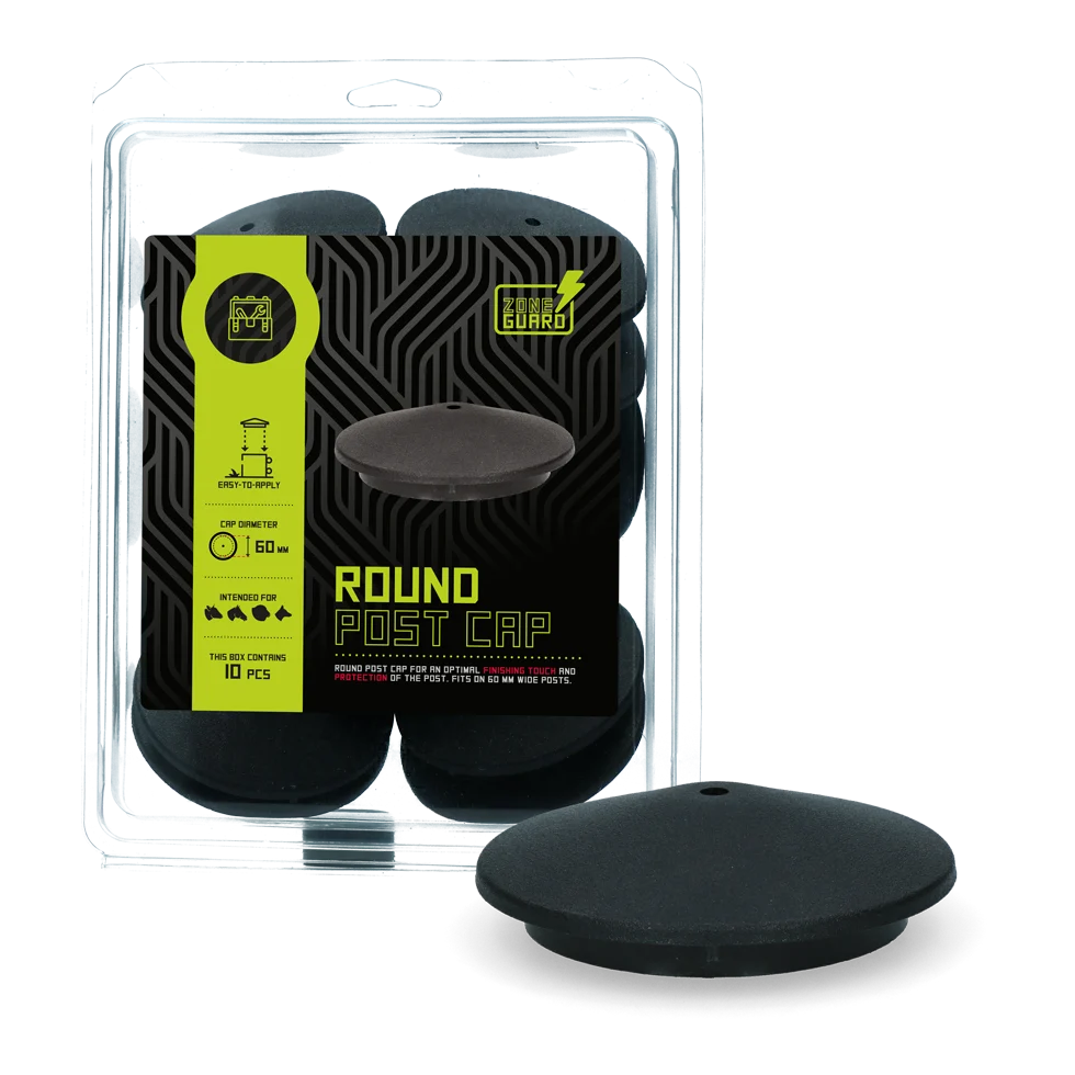 Capac rotund pentru stâlp, 60 mm, cu orificiu de fixare – ZoneGuard - imagine 1