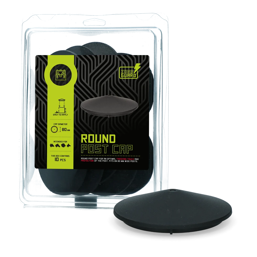Capac rotund pentru stâlp, 80 mm, cu gaură de fixare – ZoneGuard - imagine 1