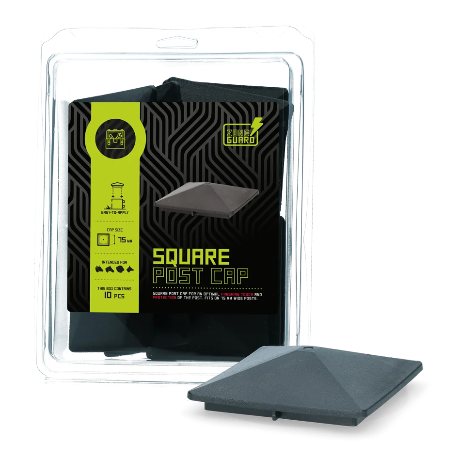 Capac pătrat pentru stâlp, 75 mm – ZoneGuard - imagine 1