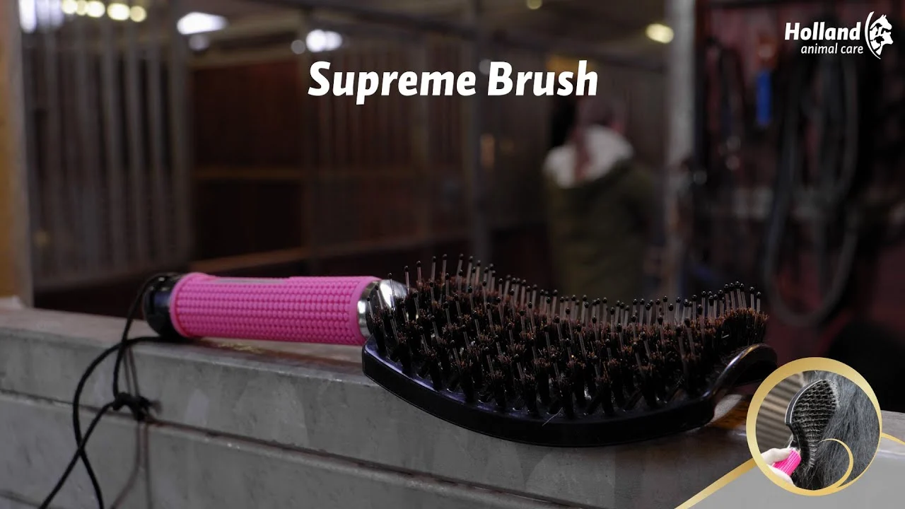 Perie pentru descurcarea coamei, 24,5 cm, neagră – Excellent Horse Supreme Brush - imagine 2