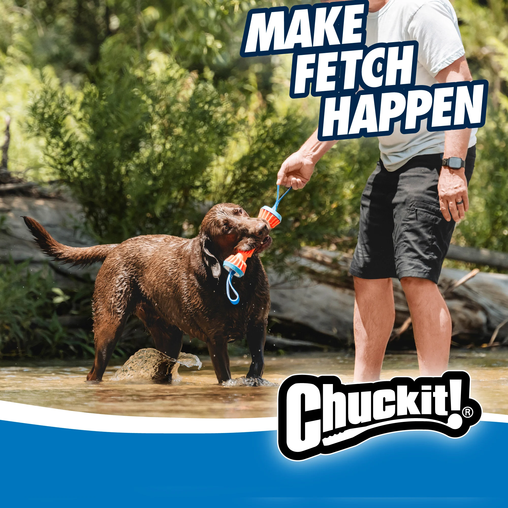 Bumper de aport din cauciuc, plutitor, 34 cm – Chuckit! Rugged Bumper L - imagine 6