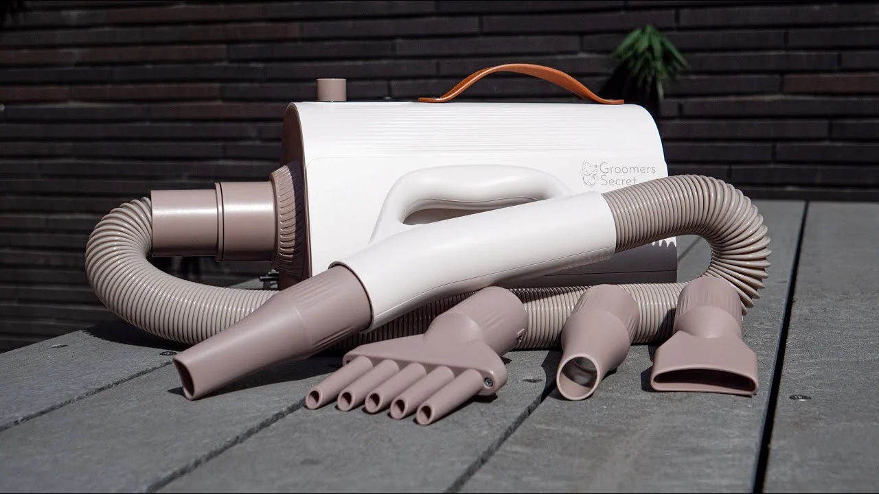 Uscător pentru câini cu accesorii pentru uscare și pieptănare – Groomers Secret Pet Hair Dryer - imagine 2